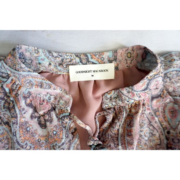 Goodnight Macaroon Boho Paisley Romper - Size M, NWT - Picture 2 of 8